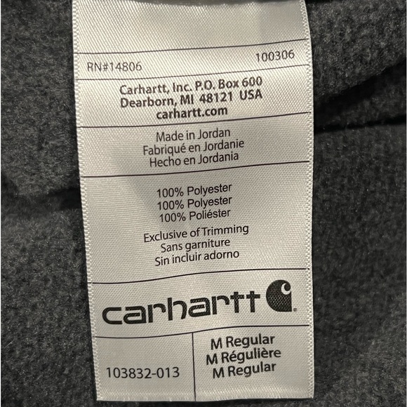 Carhartt Jacket Black Zip Up M - Picture 9 of 9